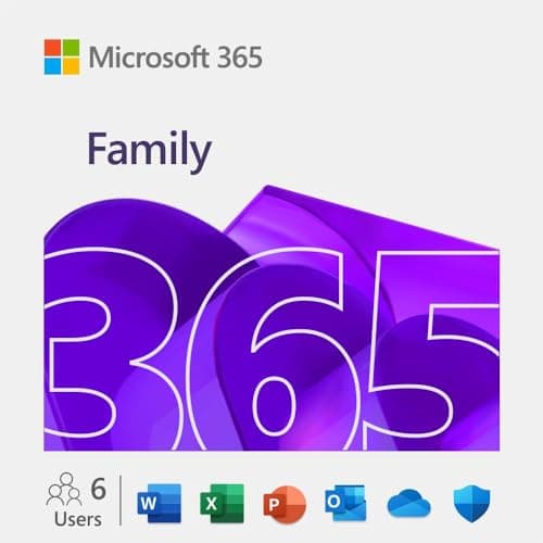Microsoft 365 Family – 6 Users- up to 6 TB of cloud storage (1TB per person)- Advanced security - Innovative apps with AI - 12-Month Subscription - Windows/Mac (Email delivery in 1 hours)