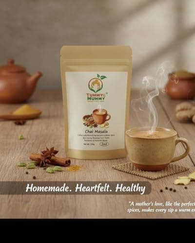 TUMMY & MUMMY Premium Chai Masala 100gm | Authentic Indian Spice Blend for RestaurantStyle Kadak Chai | Homemade Aromatic Tea Spice 3