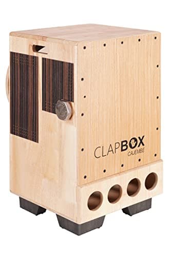 Clapbox Cajembe Cajon (4 instruments in 1) - Rubber wood (H:50 W:30 L:30) 3 Internal Snares, Natural