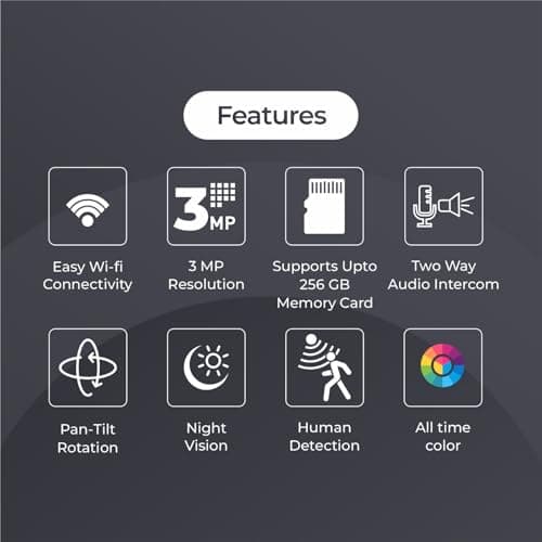 Trueview 3MP Wi-Fi ATC Robot Camera | BIS-ER (STQC Certified) WiFi CCTV Camera | All Time Color Night Vision | Pan Tilt | Smart Tracking | 2-Way Audio | Memory Card & Cloud | T18296S 2026 New Edition 5
