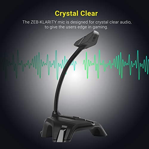 Zebronics Zeb-Klarity USB Gaming Mic for Recording / Streaming, compatible with PC, Omni Directional sound pickup, Flexible Neck, Mute Button 5