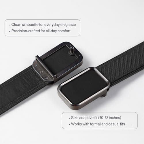 scarters Timeless Two | Gift Set of 2 – Men's Vegan Leather Belt & Keychain Combo | Adjustable 28–44 Inches | Premium Birthday, Anniversary, Festive & Corporate Gift (Midnight Black) 4