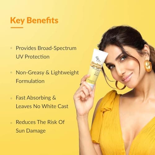 Fixderma Shadow Sunscreen SPF 50+ PA+++ Gel | Sunscreen SPF 50 for Oily, Acne Prone & Normal Skin | Broad Spectrum & UVA & UVB Protection | Lightweight | No White Cast | For Unisex - 75G 2