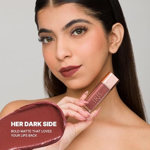 Iris Cosmetics Matte Liquid Lipstick – Made Her Do It – Her Dark Side (Deep Wine Brown) | Transfer-Proof, Smudge-Proof, Long Lasting, High Pigment, Lightweight, Smooth Matte Finish Lip Color 4