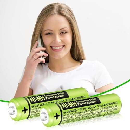 6 Pack BK-40AAABU Ni-MH AAA 1.2V 400mAh Rechargeable Batteries for Cordless Phones, Remotes & Electronics 5