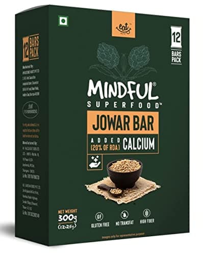 Eat Anytime Multigrain Millet Energy Chocolates, 12 Bars | High Protein, High Fiber, No Added Sugar | Gluten Free Granola Bars with Jowar, Dark Chocolate | Healthy Snack (300g)