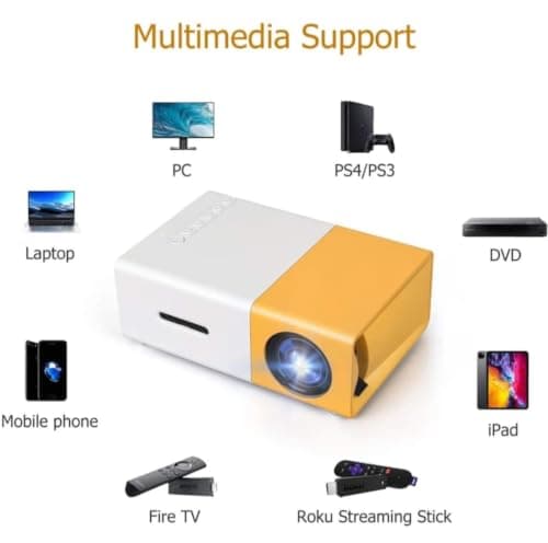 Portable Mini LED Projector with HDMI & USB | Home Theater Multimedia Projector | Full HD Supported 2