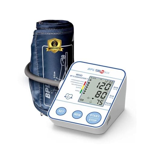 BPL Medical Technologies B18 Digital Blood Pressure Monitor with C-Type USB, LCD Display|BP Apparatus for Home|Hypertension & Managing Heart Health Device - White