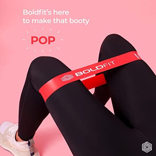 Boldfit Resistance Bands Mini Loop Set (Pack of 5) Hip Band / Toning Exercise Band for Gym Booty Belt / Latex Band / Thera Band / Theraband for Fitness, Multicolor, (RMiniloop1) 5