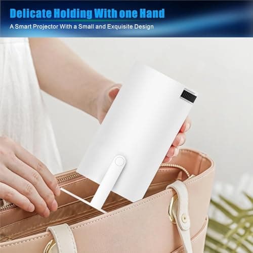 Mini Projector, HY300 PRO Portable Projector, Support 4K 1080P with Dual-Band WIFI6 5G Wireless 5.2 Bluetooth Android 11, 180° Rotatable, Auto Keystone Correction, 35"-130" Screen Video Projector 5