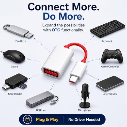 Voltua USB 3.0 to Type C OTG Adapter, 5Gbps Data Transfer, 15W Charging 3