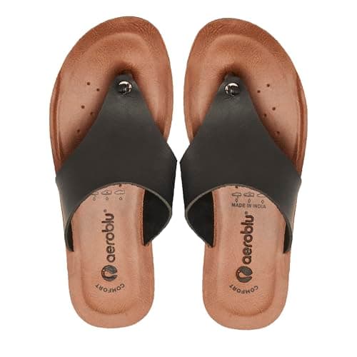 AEROBLU Ultra Comfort Flat Slippers for Women| Cushioned Footbed | Anti Skid, Flexible & Lightweight | Stylish Thong Slip-On Flats for Girls | Ideal for Party, Ethnic & Daily wear 5