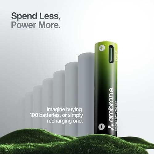 Ambrane AAA Type C Rechargeable Batteries, Pack of 2, 740mAh Lithium Ion Battery, Charge with Any Type C Cable & Adapter, No Separate Charger Required, Save Environment & Money (Reneo, Green) 3