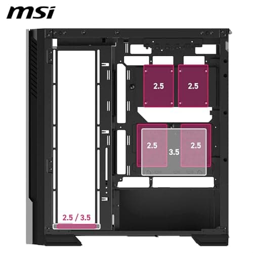MPG Velox 300R Airflow PZ - Mid-Tower Gaming PC Case - 160 mm Dual Layer Blades Fan - Supports up to 360 mm Radiator - EZ DIY Features - Back-Connect ATX Motherboard Support 5