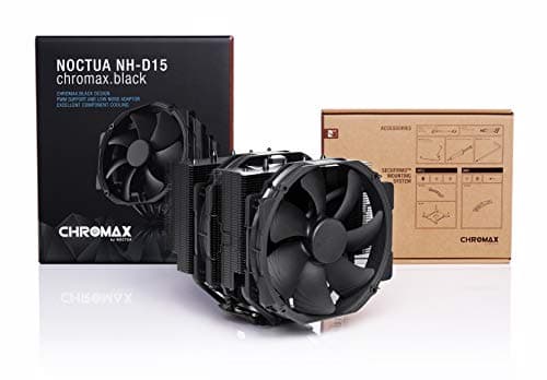 Noctua NH-D15 Chromax Black Dual 140 mm Fan CPU Air Cooler Intel LGA2066, LGA2011-0 & LGA2011-3, 1200, 1156, 1155, 1151, 1150 & AMD AM2, AM2+, AM3, AM3+, FM1, FM2, FM2+ (Backplate Required), AM4 4