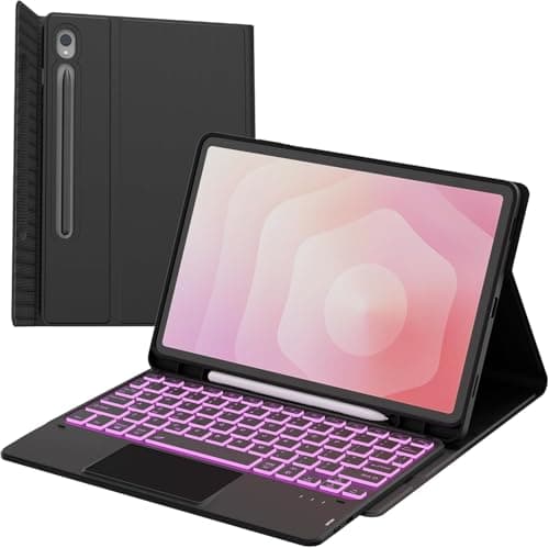 RTSY Keyboard Case for Samsung Galaxy Tab S11 (11 Inch) Model SM-X730/X736B with Multi Touch Trackpad & 7-Color Backlit,Mutiple Viewing Angle,Magnetically Detachable Wireless Bluetooth Keyboard Cover