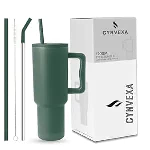 Tumbler with lid and Straw 1200ML Cup Stainless Steel Vacuum Insulated Tumbler for Water, Iced Tea or Coffee 1.2L Office Gym Travelling (40 - Oz - Forest)