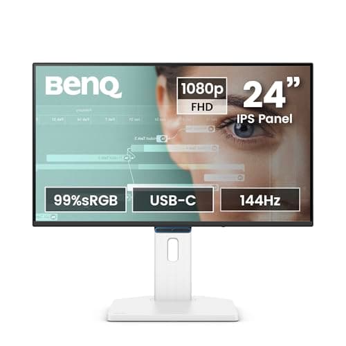 BenQ GW2490TC 24" IPS 144Hz FHD Eye-Care Monitor |99% sRGB|1500:1 CR|USB-C(20 W)|2Wx2 Speakers|Height, Tilt, Pivot & Swivel| Ultrathin Bezel| HDMI |DP| AMD FreeSync|TÜV Rheinland 4-Star(White)