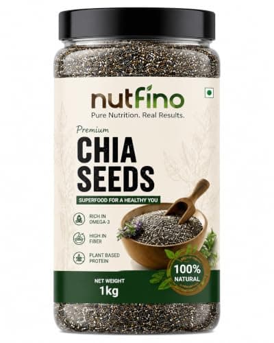 Nutfino 100% Natural Chia Seeds | Nutrient-Rich Superfood | High in Fiber, Protein & Omega-3