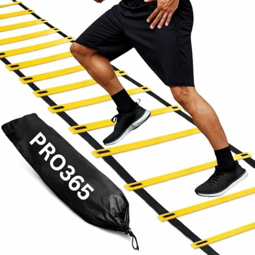 PRO365 Universal Self Training Agility Ladder with Carry Bag | Adjustable Multiple Rungs | Ideal for Soccer, Football, Speed & Fitness Drills | 1 Year Warranty