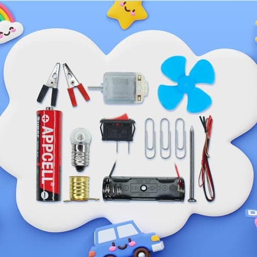 THDCO Science Experiment Kit for Kids | Electronic STEM Learning Set | Electric Circuit DIY Project with Motor Fan | Educational School Toy | Classroom Home Student Experiments | Age 6+ | India 2