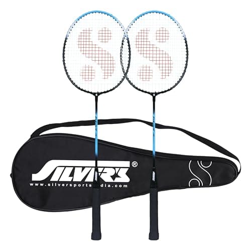 Silver's Drive Badminton Kit (2 Racquets with Full Cover)(Blue/Black)