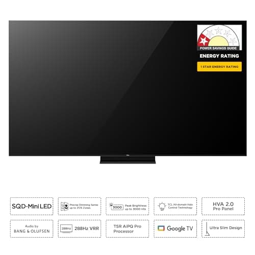TCL 189 cm (75 inches) 4K SQD-MiniLED TV 75C7L (Black) 2