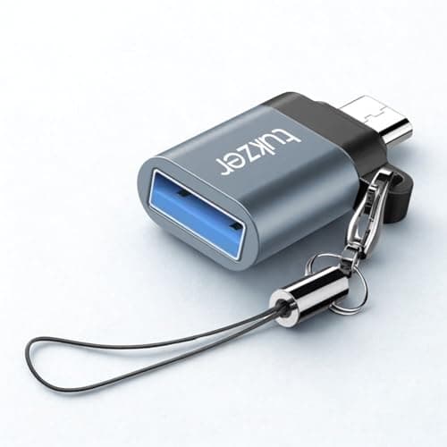 Tukzer High-Speed USB C to USB A Female OTG Adapter: Thunderbolt 3/Type-C to USB 3.0 Adapter for Fast Data Transfer, Compatible with Laptop, MacBook, Smartphone, Tablet, and All Type C Enabled Devices