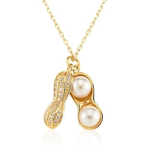 MEENAZ Gold pendant necklace for women Girls Ladies girlfriend Wife Moti Shell Pearl Necklace for woman stylish locket diamond ad cz Pendants chains western Valentine Gift Anti tarnish jewelry 87
