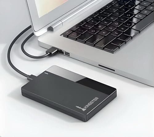 KINGSTER 1TB External Hard Drive – USB 3.0 Portable HDD | Ultra Slim, Plug & Play | Fast Data Transfer | Backup Storage for Laptop, PC, Mac (Black) 2