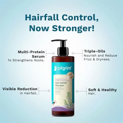 Pilgrim Spanish Rosemary & Biotin Anti Hairfall Shampoo for Reducing Hair Loss & Breakage 400ml | Rosemary shampoo for hair growth | Upto 95% stronger hairs | For all hair types | For Men & Women 4