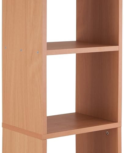 Amazon Brand - Solimo 6 Layer Engineered Wood Bookshelf | Multipurpose Home Decor Storage Rack | Showcase Organizer for Living Room, Kitchen, Bedroom, Office |Brown 6