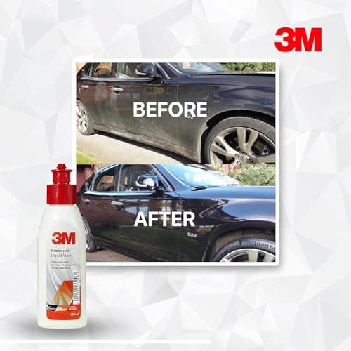 3M Premium Liquid Wax, Restores Car Paint Gloss, Water Repellent and UV Protection (100ml, Pack of 1) 5