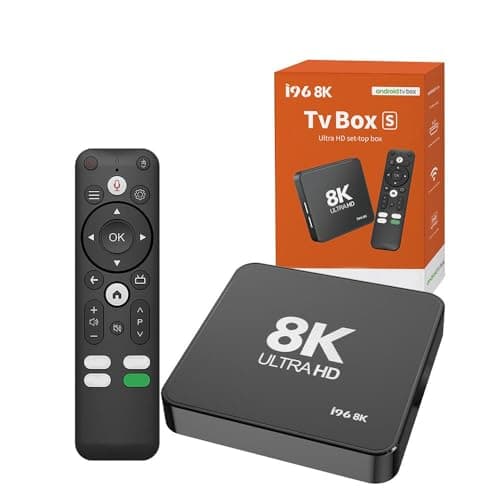 FORIDA I96 8K Onn Smart Android TV Box | Amlogic Processor | Android TV (ATV) Certified | 8GB RAM 128GB ROM | 8K Decoder | WiFi OTT Set-Top Box Satellite Receiver