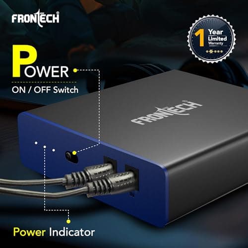 Frontech Mini UPS Battery Backup – 2×2200 mAh (4400 mAh), 12 V DC Voltage‑Regulated, Built‑in Surge Protection, Up to 3.5 H Backup for Routers, CCTV & Set‑Top Boxes (UPS-0022) 5