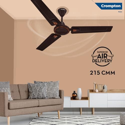 Crompton SUREBREEZE HILL BRIZ NEO 1200 mm (48 inch) Ceiling Fan (Smoked Brown) Star rated energy efficient fans 5