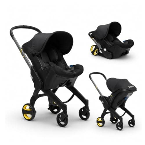 OBABY Car Seat/Travel Stroller/Convertible/Adjustable seat/ 5 Point Safety Harness/Ergonomic/Foldable seat/Multi-Position Stroller for New Born and Toddler (Pitch-Black)
