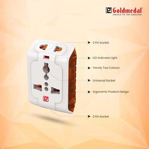 Goldmedal Spice 3-pin Universal Multi Plug (with Indicator) 4