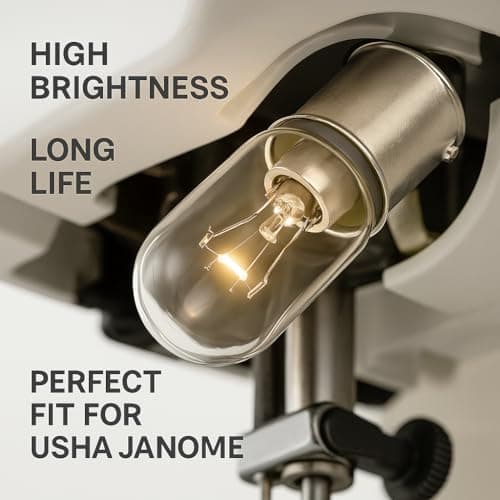 ALUCIFIC Sewing Machine Bulbs (Pack of 1) – Perfect Fit for Usha Janome | Premium Warm Light | Long-Lasting | Made in India | High Brightness | No Warranty 4