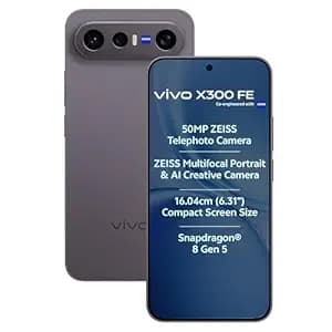vivo X300 FE 5G (Noir Black, 12GB RAM, 256GB Storage) with No Cost EMI/Additional Exchange Offers