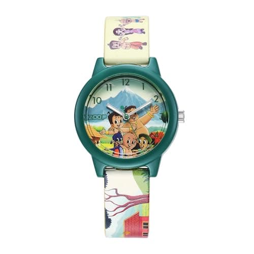 Zoop Chhota Bheem Analog Watch with Multicoloured Dial & Yellow Strap for Boys Girls Kids, from House of Titan - 16042PP04FW