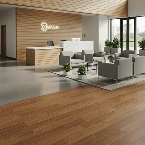 Kayra Decor PVC Flooring Sheets for Floor – Durable Peel & Stick Wooden Design PVC Floor Tiles, DIY Carpet Tiles for Flooring – 36 Planks, 54 Square feet (Light Brown) 2