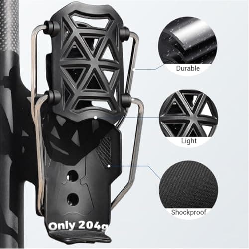 SRPHERE Bike Cup Holder Motorcycle Bicycle Water Bottle Holder Bicycle Bumper Cup Holder 360° Rotation Fit Adaptive Cycling & Motorcycle Cup Holder with Automatic Clamping (Mysterious Black) 3