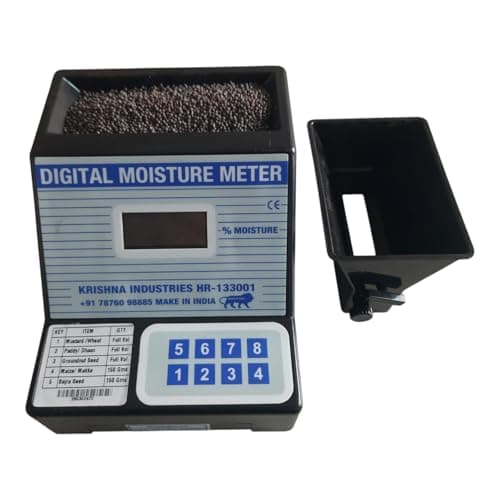Digital Grain Moisture Meter for Mustard, Maize, Paddy, (Sarso, Makka, Dhaan) Bajra & Groundnut Seeds | Compact & Lightweight |Low Power Consumption | 3.5 Digit LCD Display | ISO Approved 4