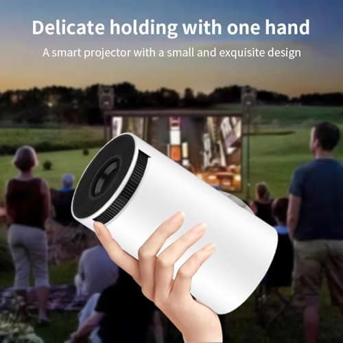 Smart LED Projector with 720p HD Resolution, Rotatable Design, Built-in Streaming Apps 2000 Lumens, Screen Mirroring, 3 Watts Speaker (White) 5