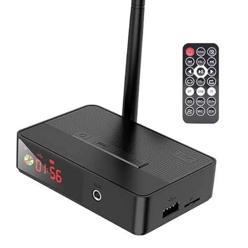 MICROWARE Bluetooth 5.3 Receiver for Home Stereo Systems, Bluetooth to RCA Adapter for Speakers & Streaming Devices, RF Remote Control, NFC/Optical/Coaxial/RCA/AUX/TF Card/Udisk