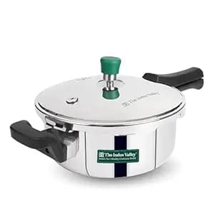The Indus Valley Triply Stainless Steel 3.5 litres Pressure Cooker/Pressure Pan - Outer Lid | Also Use As Deep Fry Pan | Induction Friendly | ISI-Certified, 3-Layer Body, Toxin-Free, 5 Y Warranty