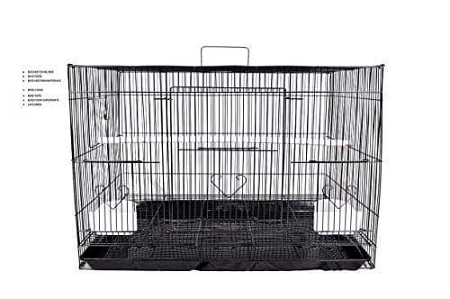 30" Bird cage for Budgies,Finches,Love Birds,Cocktails,Conures,CuttlefishBone Holder,Cuttlefish Bone,1gate to Install breeding Box,1 perchstick,2cups - (Colors May Vary)(30 Inch)