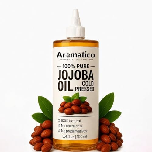 AROMATICO 100% Pure JOJOBA Oil Cold Pressed for Healthy Hair & Skin, Natural solution for Moisturised Skin, Hair Care & Body - 100ml