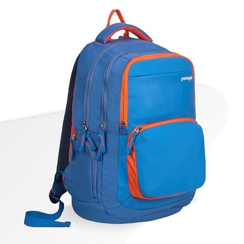 Provogue Pacer Smart laptop backpack with built-in rain cover, office backpack, travel bag, laptop bag for men and women with bottle holder and side pocket, with laptop sleeve, Denim Blue, 35 Ltr 2